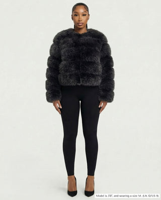 BEATRICE Faux Fur Bubble Jacket