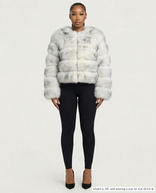 BEATRICE Faux Fur Bubble Jacket