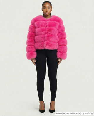 BEATRICE Faux Fur Bubble Jacket