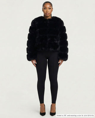 BEATRICE Faux Fur Bubble Jacket