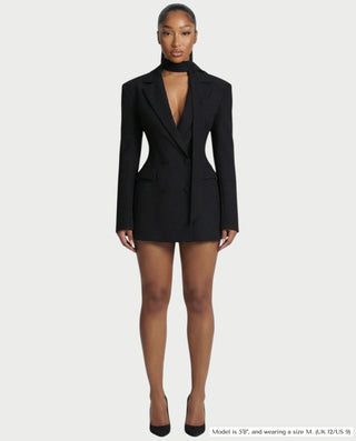 KESSIA Double Breasted Blazer Mini Dress