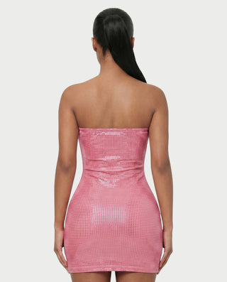 KELSEY Rhinestone Strapless Mini Dress