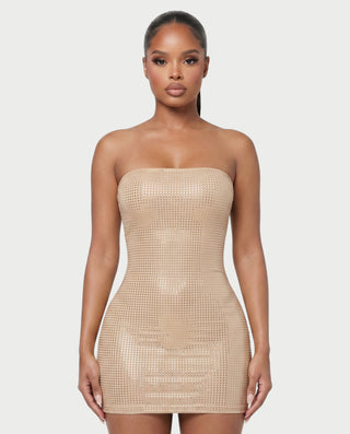 KELSEY Rhinestone Strapless Mini Dress