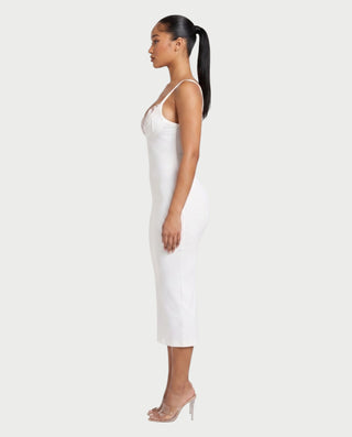 ZEBIANA Butterfly Spaghetti Strap Bodycon Midi Dress
