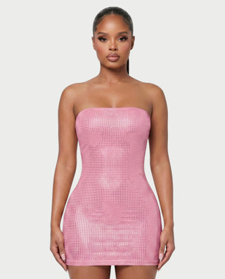 KELSEY Rhinestone Strapless Mini Dress