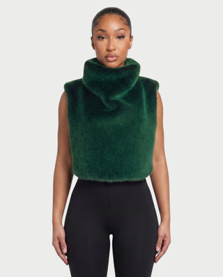 KARISE Plush Faux Fur Vest Top
