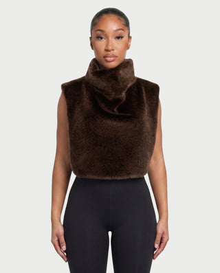 KARISE Plush Faux Fur Vest Top