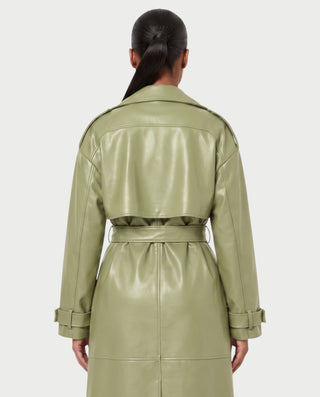 Gabardina de piel sintética PAMOLA