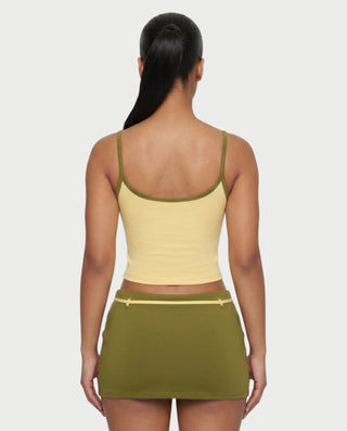 ZELINA Contrast Trim Cami Top & Mini Skirt Set