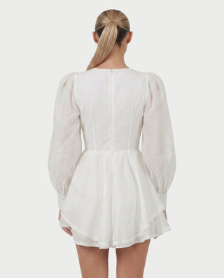 ETTA Long Sleeve Corset Fit & Flare Mini Dress
