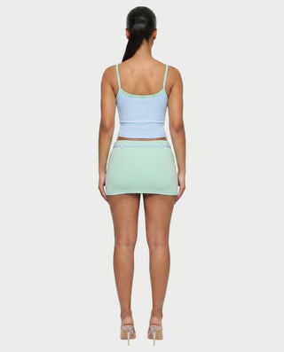 ZELINA Contrast Trim Cami Top & Mini Skirt Set