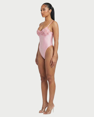 ZARLINA Floral Lace Bodysuit & Mini Skirt Set