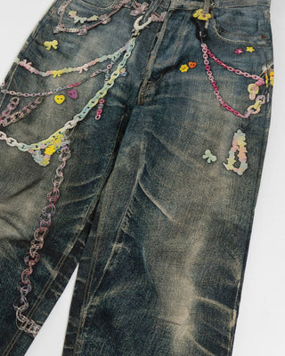 SAFFRON Candy Chain 3D Print Jeans