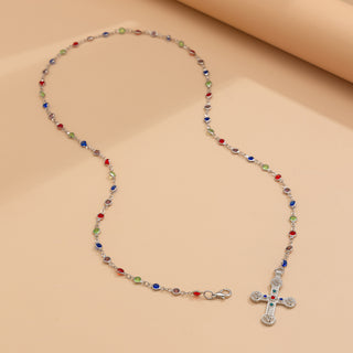 FELIX Colorful Beaded Cross Necklace
