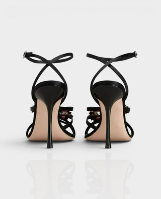 Tacones de aguja con cordones de piel sintética KELLA