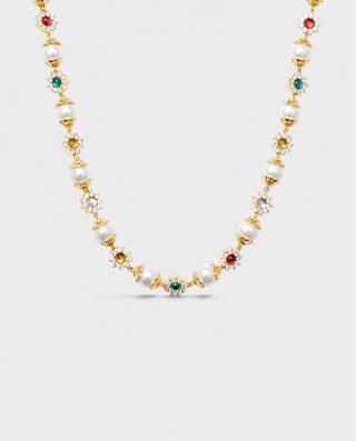 Collar de perlas y piedras preciosas ERIKA