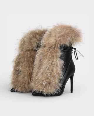 Tacones de aguja con cordones de piel sintética KELLA