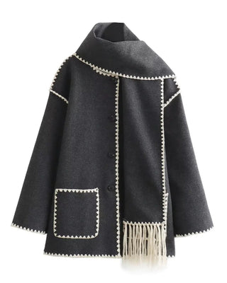 SAGE Oversized Scarf Jacket