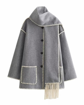 SAGE Oversized Scarf Jacket