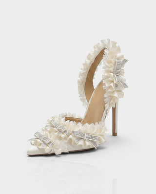 Tacones de aguja con cordones de piel sintética KELLA