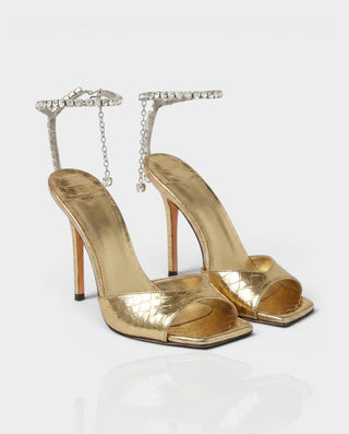 Tacones de aguja con cordones de piel sintética KELLA