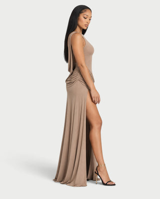 Vestido largo con aberturas JOVANA