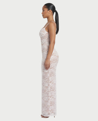 SITTIE Sweetheart Neckline Lace Bustier Fitted Maxi Dress