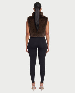 KARISE Plush Faux Fur Vest Top