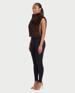 KARISE Plush Faux Fur Vest Top