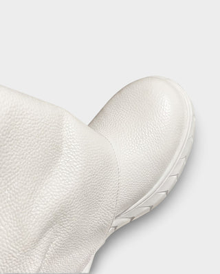 Botas de tacón de aguja hasta la rodilla de malla con cordones de ESCAS