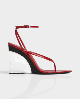 ISSY Transparent Pointed-Toe Wedge Heels