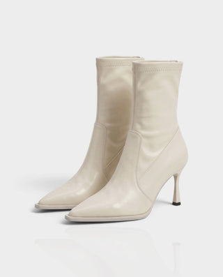 MARENA Pointed Toe Sculpted Heel Fitted Ankle Boots