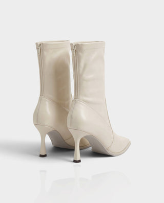 MARENA Pointed Toe Sculpted Heel Fitted Ankle Boots