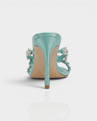MARCY Floral Crystal Strappy Stiletto Heels