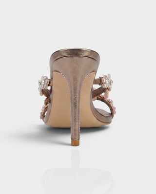 MARCY Floral Crystal Strappy Stiletto Heels