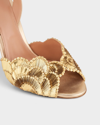 CLAUDINE Sequin-Embellished Slingback Stiletto Heels