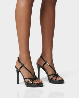 HARINI Knotted Strappy Platform Stiletto Heels