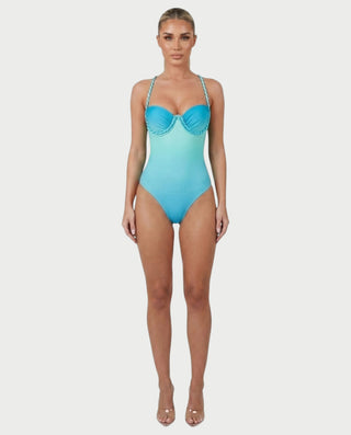 JANET Gradient Backless Bodysuit & Maxi Skirt Set