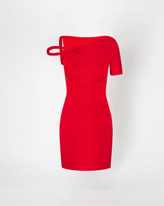 YOKO Stretch Twist Mini Dress