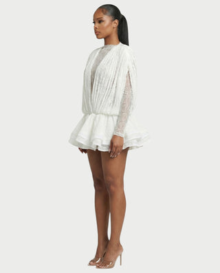 SORYA Lace Long Sleeve Mini Dress
