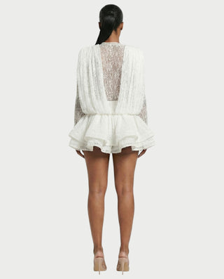 SORYA Lace Long Sleeve Mini Dress