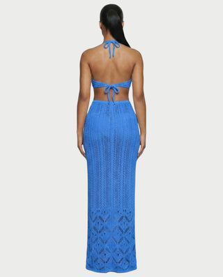 Vestido midi con flecos y escote pronunciado de LIRRA