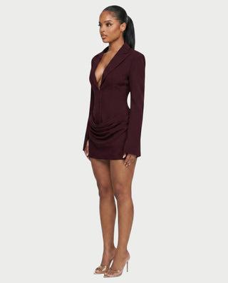 MIKAY Ruched Blazer Bodycon Mini Dress
