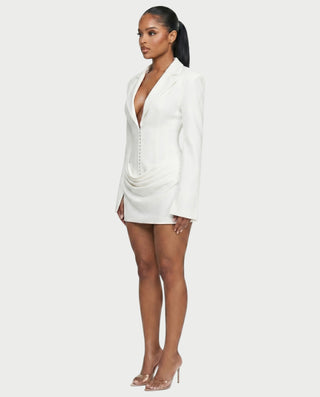 MIKAY Ruched Blazer Bodycon Mini Dress