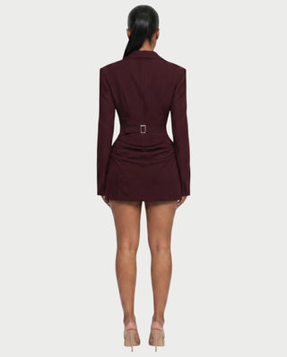 MIKAY Ruched Blazer Bodycon Mini Dress