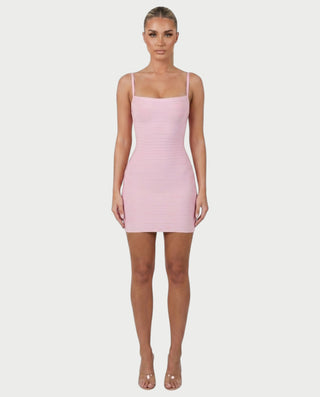 ZAYARA Spaghetti Strap Bandage Mini Dress