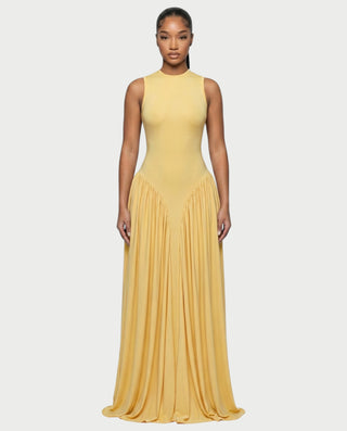 ELVANA Sleeveless Flow Draped Maxi Dress