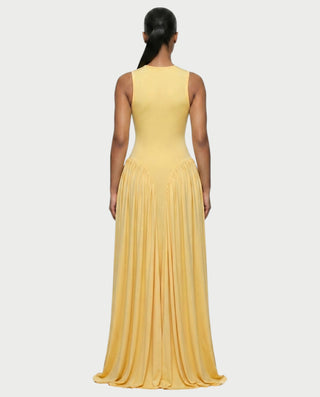 ELVANA Sleeveless Flow Draped Maxi Dress