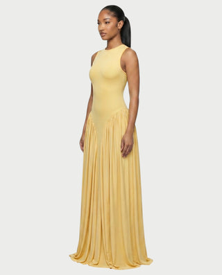ELVANA Sleeveless Flow Draped Maxi Dress