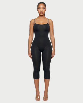 BLANCA Square Neck Capri Romper